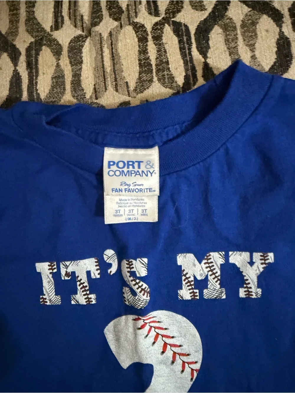 Royal Blue 'It's My 2nd Birthday' Baseball Tee Size 3t Baseball Themed
